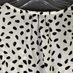 Carolina belle Blouse Womens 1X White Black Spotted Button Front Long Sleeve Top Photo 11
