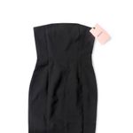 Miscreants London Strapless Black Column Maxi Dress US 4 Photo 2