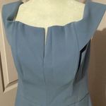 Dessy Collection Off the Shoulder Notch Trumpet Gown with Front Slit Blue Size 10 Photo 2