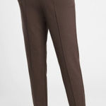 Athleta  Chocolate Brown Venice Heathered Pin Tuck Performance Pant Photo 0