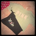 PINK - Victoria's Secret New Victoria’s Secret Pink Soft Logo Print Oversized Short Sleeve Lounge Tee Photo 3