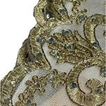 XScape Embellished Embroidered Mikado Party Dress White Gold Size 2 EUC Photo 9