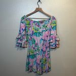 Lilly Pulitzer  Calla‎ Off the Shoulder Romper in Mermaids Under the Shade Photo 1
