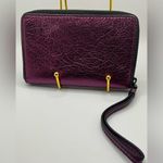 Marc Jacobs Vintage Rare Marc By Metallic Purple Zip Around Leather Wallet Photo 2