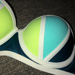 PINK - Victoria's Secret Victoria’s Secret PINK Neon Color Block Strapless Bandeau Bikini Size Small Photo 2