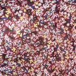 Love, Fire Womens Blouse Top Shirt Ruffled Smocked Hem Sheer Floral Red XS Photo 8