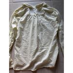 Columbia Shirt Womens Large Yellow White Stripe Cotton Outdoor Camping Fishing Photo 3