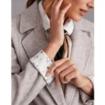 Anthropologie Pilcro Womens Academia Career Pinstripe Work Blazer Size M Gray Size M Photo 3