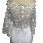 Wilderly Bride Violet Off the Shoulder Lace Deco Wedding Dress Size US 6 *Sample White Photo 8