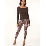Robert Graham High waste Leggings with Paisley and leopard print C15 Brown Size L Photo 3