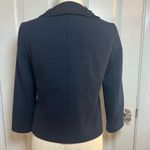 ZARA women Navy With Embroidered Detachable Collar Blazer Size Small Photo 2