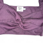 Princess Polly Princes Polly Women’s Purple Twist Front Chic Sexy Crop Top Size 6 Long Sleeve Photo 3