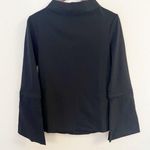 Nicole Frank Zip Off Bell Sleeves Fruzsina Top Swiss tech Stretch Fabric Small Black Photo 0