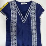 Vineyard Vines NWOT  Lace Up Tunic Dress - Navy/White - 0 Photo 6
