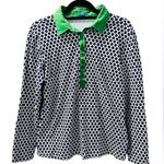J. McLaughlin Long Sleeve Geometric Long Sleeve Collared Shirt Size Large Casual Photo 0