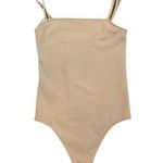 Show Me Your Mumu  Tan Adjustable Spaghetti Straps Thong Bodysuit One Piece Photo 0
