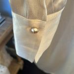 Vince Relaxed Band Collar Pearl Button Down Shirt Size SP Photo 6