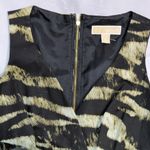Michael Kors Animal Print Zebra Dress 2 Green Photo 5