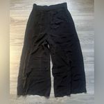 Leith Anthropologie Black Wide Leg Pull On Pants Size M Work Career Casual Fall Photo 1