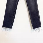 AMO Denim High Rise Stix Cropped Jeans Frayed Hem Anthropologie Washed Black 26 Photo 2