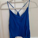 ZARA Blue Satin Top Photo 0