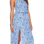 Show Me Your Mumu Womens  Sea Breeze Blue Halter Maxi Dress - Sz L Photo 0