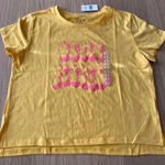 🆕 Stay kind yellow cropped graphic tee L🆕 Size undefined Photo 0