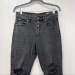 Free People We The Free Black Distressed Jeans Size 27 Photo 4