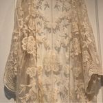 She & Sky cream lace midi long kimono cardigan women’s m/l Photo 5