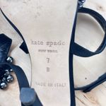 Kate Spade  New York Black Satin Open Toe‎ Embellished Strappy Heel - Size 7B Photo 7