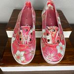 Tommy Hilfiger Distressed Coral Cream White Tropical Floral Slip On Shoes SZ 6.5 Photo 2