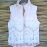 Say What? Say What? M Cowgirl Tribal Zip Front Orange Pretty Powder Pink Puff Vest Photo 0