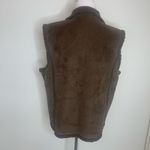 Mountain Lake  Brown Suede Shearling Vest Sz Large Photo 1