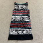 AB Studio Geometric Print Midi Dress Sleeveless Size 10 Professional Like New Photo 5