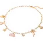 Western Style paperclip stainless steel Resin Cowgirl Pink Hat Gold Photo 0