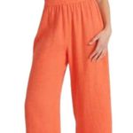 Marine layer Corinne Wide Leg Pants Women's Small Hot Coral Guazy Beach NWT Photo 0