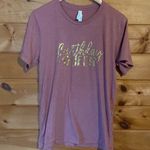 Bella Canvas “Birthday Queen” pink & gold custom tshirt Photo 0