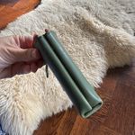 Hunter for Target Green Rubber Clutch Wristlet Bag with Orange Trim Photo 4