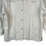 Gianni Bini white Corduroy Button Down Shirt Jacket Size Large Photo 2
