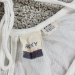 Roxy Flowy Top Womens S White Sleeveless Laced Ties Summer Beachy Babydoll Photo 1