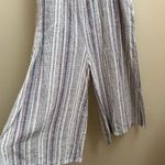 Storia gauzy striped smocked cropped wide leg Jumpsuit Size Small Photo 1