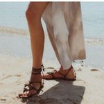 ZARA NWT white beige brown ombré tie dye detail spaghetti strap midi maxi dress Photo 11