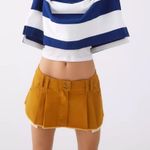 BDG  Sydney Pleated Low-Rise Mini Skirt NWT Size S - Brown Photo 2