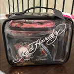 Ed Hardy NWT  Clear Cosmetic Bag Set with Tattoo Design 4 Pieces Photo 0