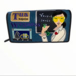 Braccialini Woman Scientist Zipper‎ Wallet NEW​ Blue Photo 1