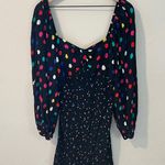 RIXO x Target Multicolor Polka Dot Long Sleeve Sweetheart Swing Dress Size 14 Black Photo 1
