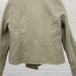 FOR THE REPUBLIC 100% Linen Open Front Blazer 12 - Tan Sage Photo 7