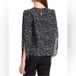 Generation Love  Idina Tulip Sleeve  100% Silk Leopard Print Blouse Size XS Photo 2