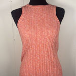 Pilcro Anthropologie Sleeveless Top Ribbed Knit Sweater Tank Coral Casual Large Photo 0