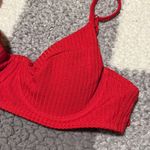 None Women’s Red Underwire Bikini Top Size Small Photo 2